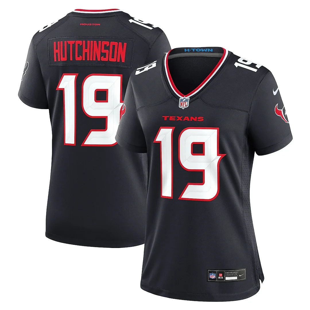 Zennovawear Xavier Hutchinson Houston Texans Women's Team Game Jersey - Navy