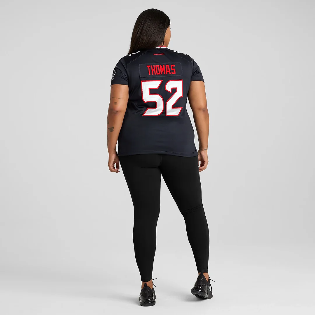Zennovawear Xavier Thomas Houston Texans Women's Team Game Jersey - Navy