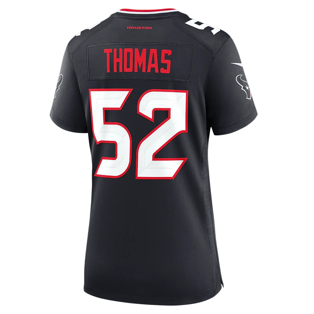 Zennovawear Xavier Thomas Houston Texans Women's Team Game Jersey - Navy