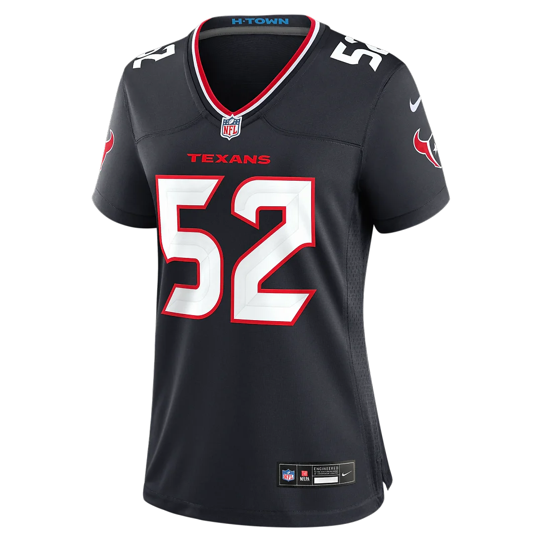 Zennovawear Xavier Thomas Houston Texans Women's Team Game Jersey - Navy