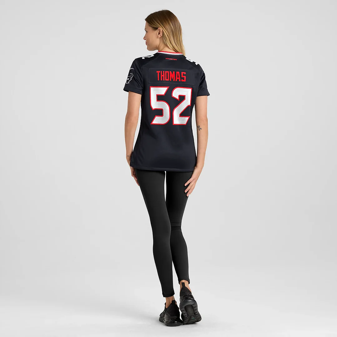 Zennovawear Xavier Thomas Houston Texans Women's Team Game Jersey - Navy