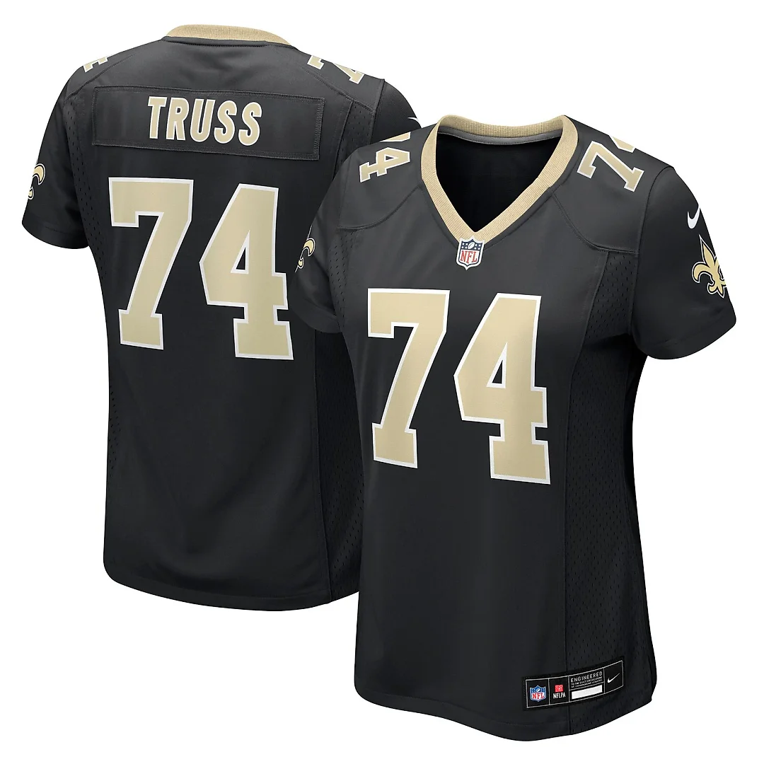 Zennovawear Xavier Truss New Orleans Saints Women's Team Game Jersey - Black