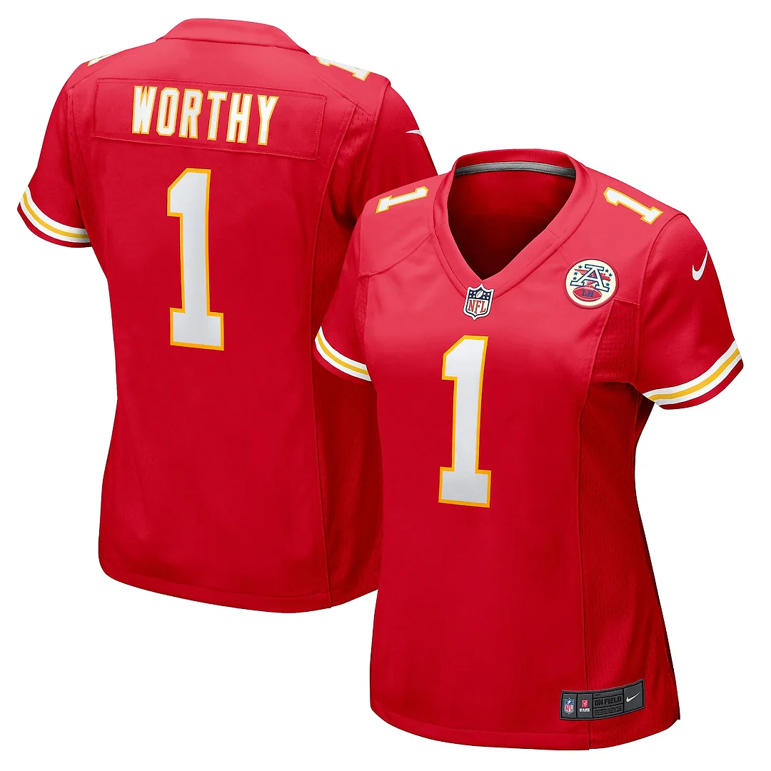 Zennovawear Xavier Worthy Kansas City Chiefs Women's Game Jersey - Red