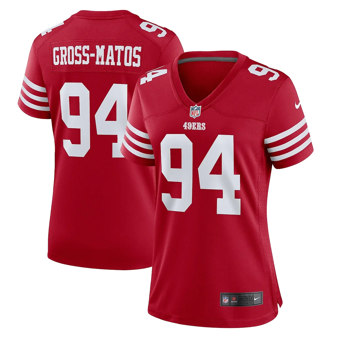 Zennovawear Yetur Gross-Matos San Francisco 49ers Women's Team Game Jersey - Scarlet