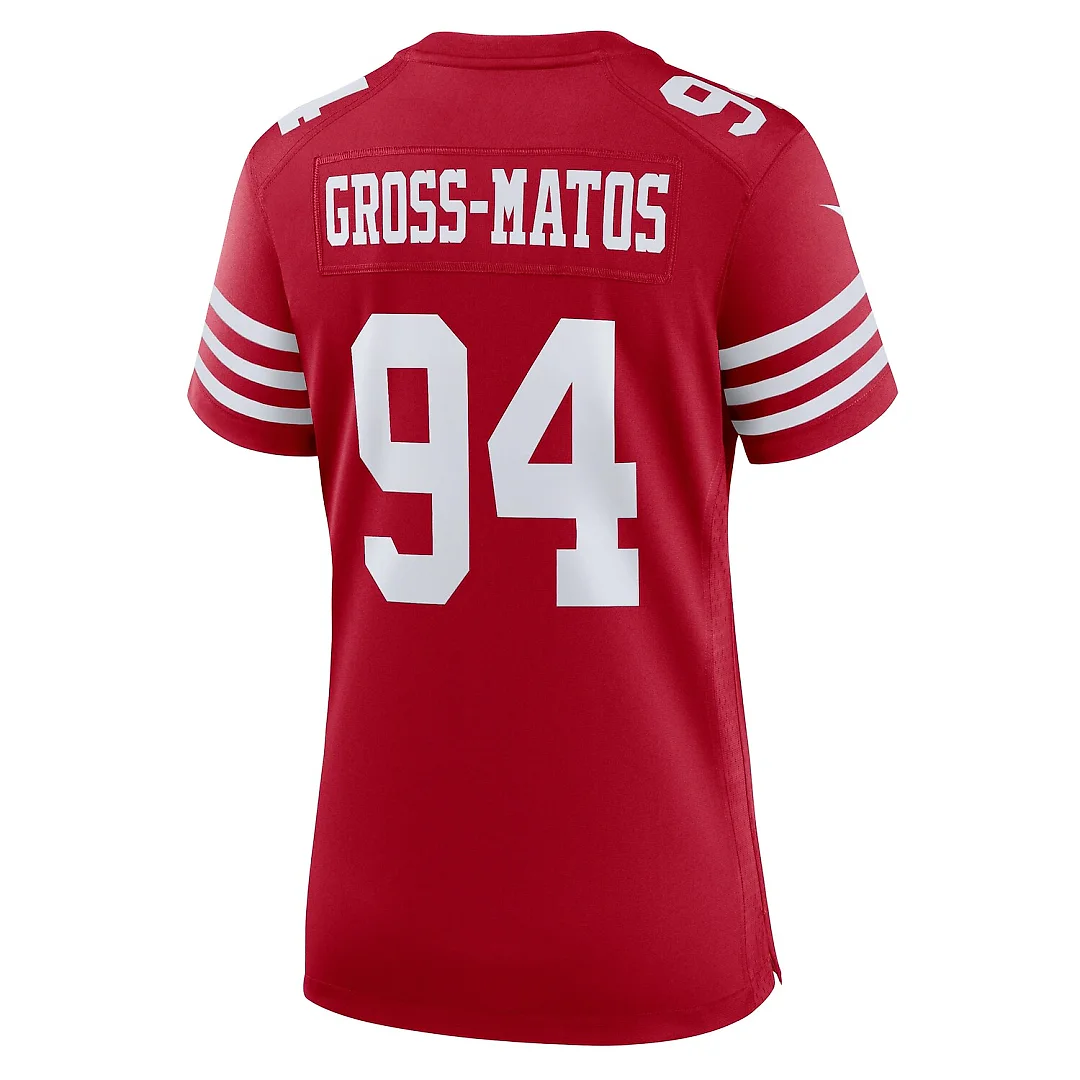Zennovawear Yetur Gross-Matos San Francisco 49ers Women's Team Game Jersey - Scarlet