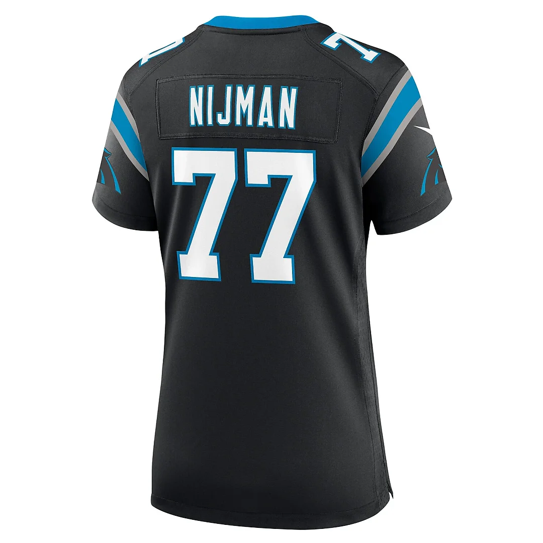 Zennovawear Yosh Nijman Carolina Panthers Women's Game Jersey - Black