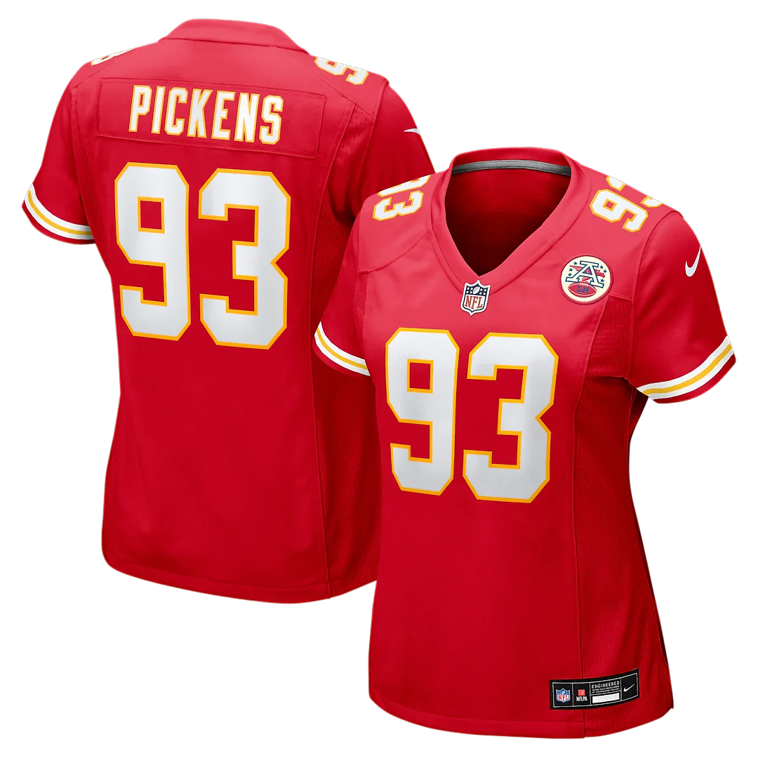 Zennovawear Zacch Pickens Kansas City Chiefs Women's Team Game Jersey - Red