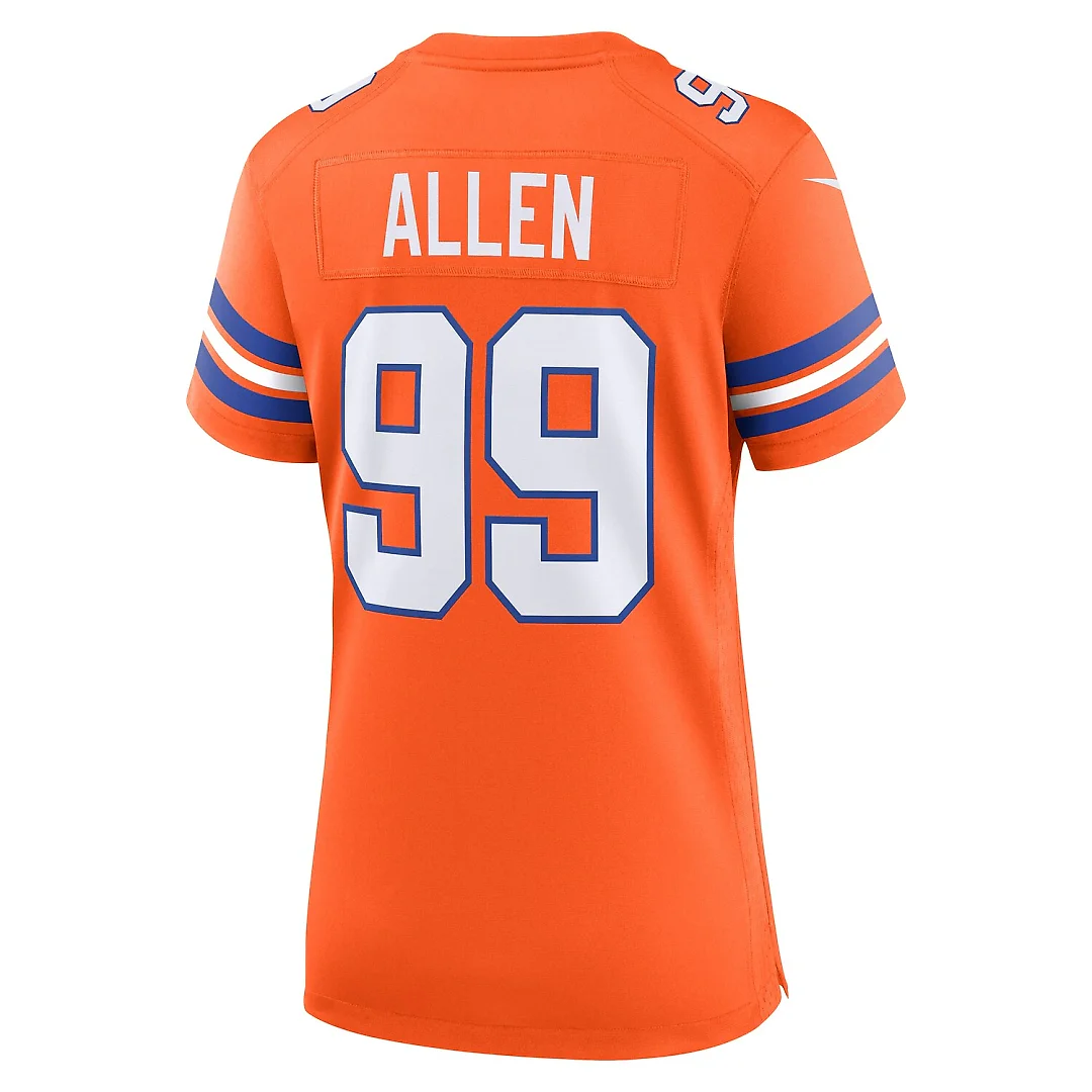 Zennovawear Zach Allen Denver Broncos Women's Mile High Collection 1977 Throwback Player Game Jersey - Orange