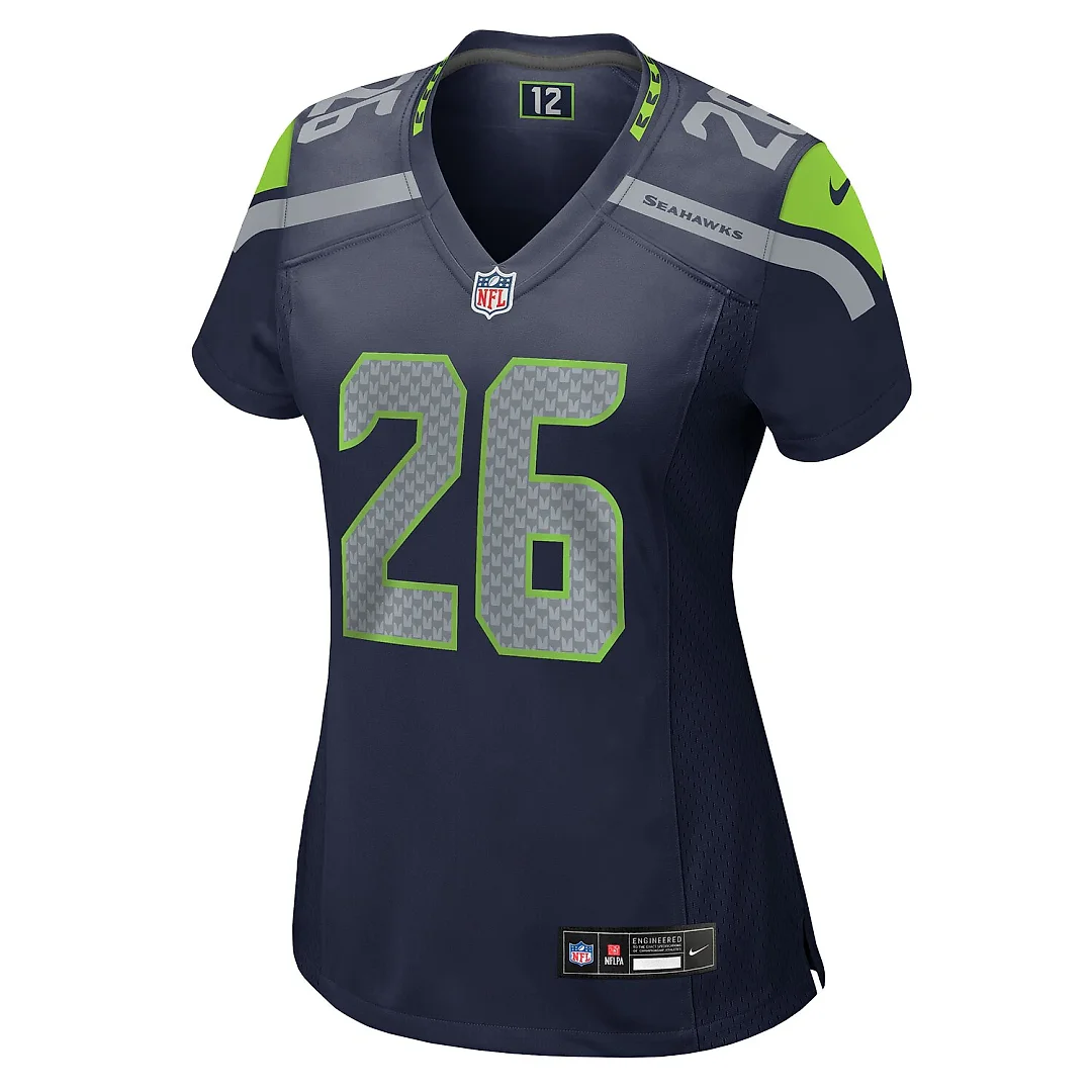 Zennovawear Zach Charbonnet Seattle Seahawks Women's Team Game Jersey - College Navy