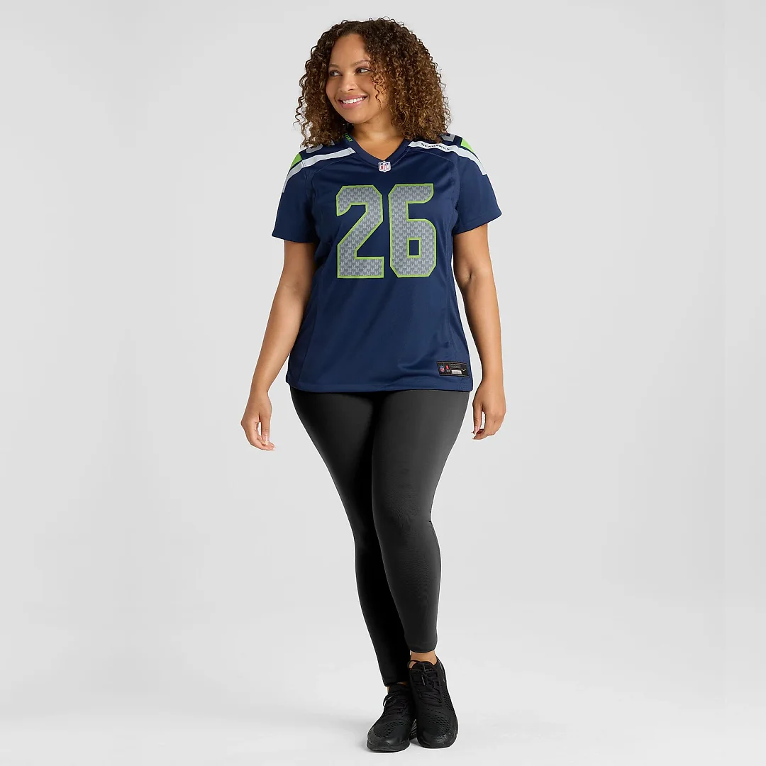 Zennovawear Zach Charbonnet Seattle Seahawks Women's Team Game Jersey - College Navy