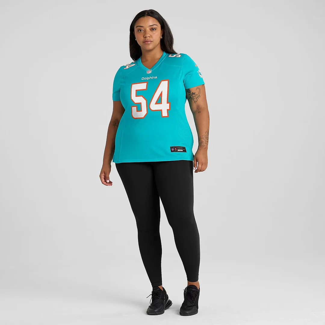 Zennovawear Zach Thomas Miami Dolphins Women's Game Retired Player Jersey - Aqua