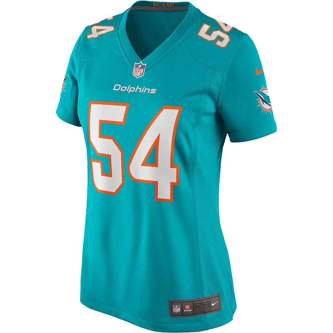 Zennovawear Zach Thomas Miami Dolphins Women's Game Retired Player Jersey - Aqua