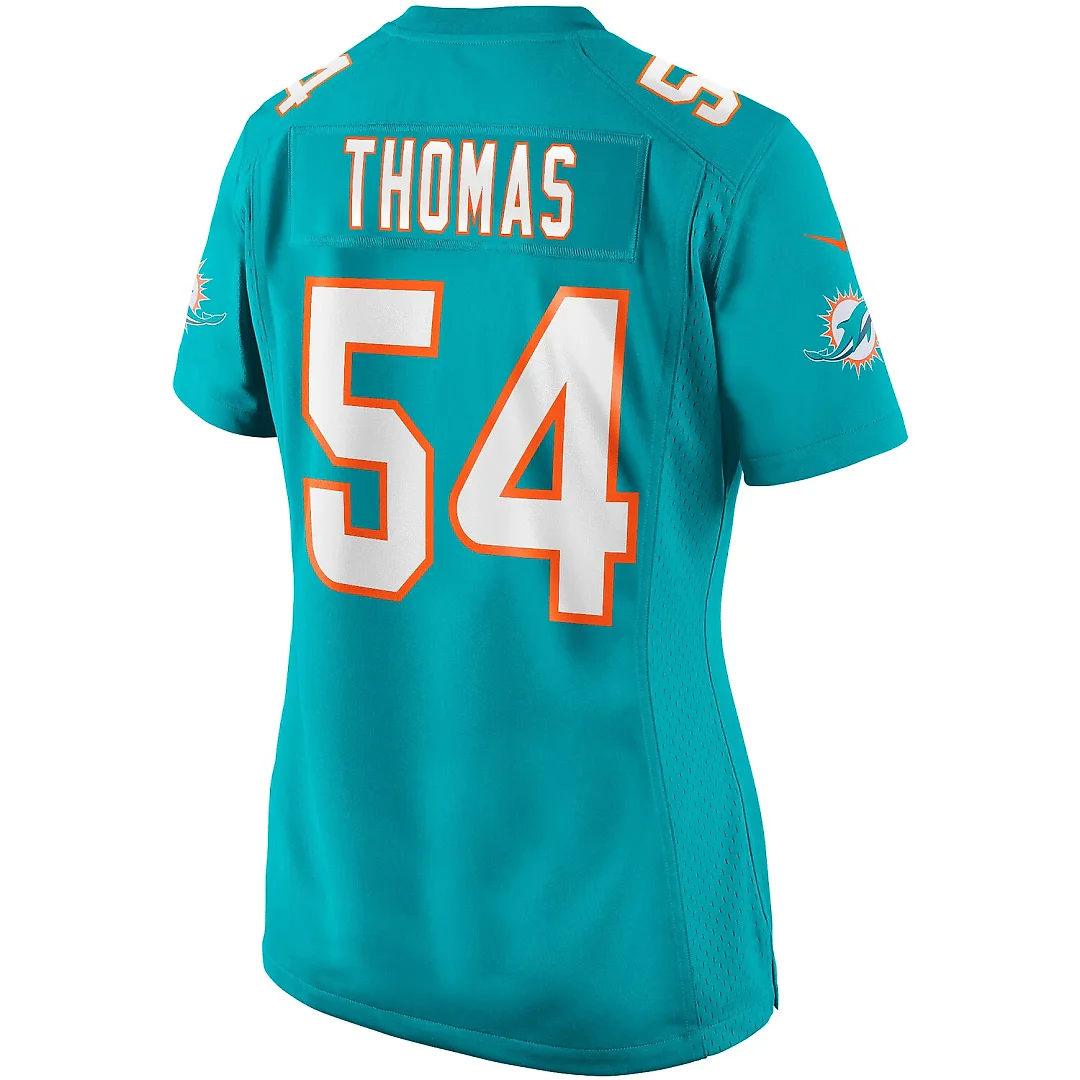 Zennovawear Zach Thomas Miami Dolphins Women's Game Retired Player Jersey - Aqua