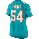 Zennovawear Zach Thomas Miami Dolphins Women's Game Retired Player Jersey - Aqua