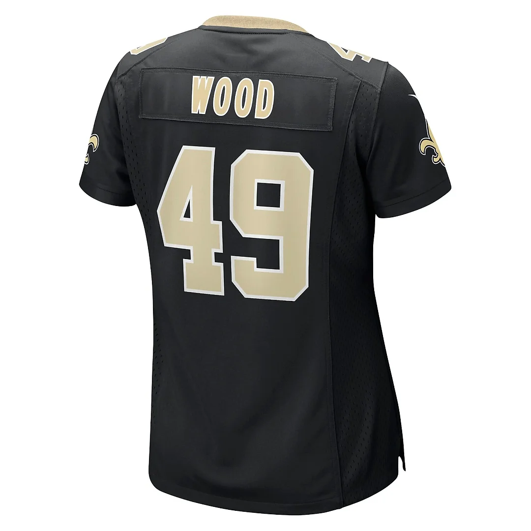 Zennovawear Zach Wood New Orleans Saints Women's Game Jersey - Black