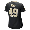 Zennovawear Zach Wood New Orleans Saints Women's Game Jersey - Black