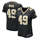 Zennovawear Zach Wood New Orleans Saints Women's Game Jersey - Black