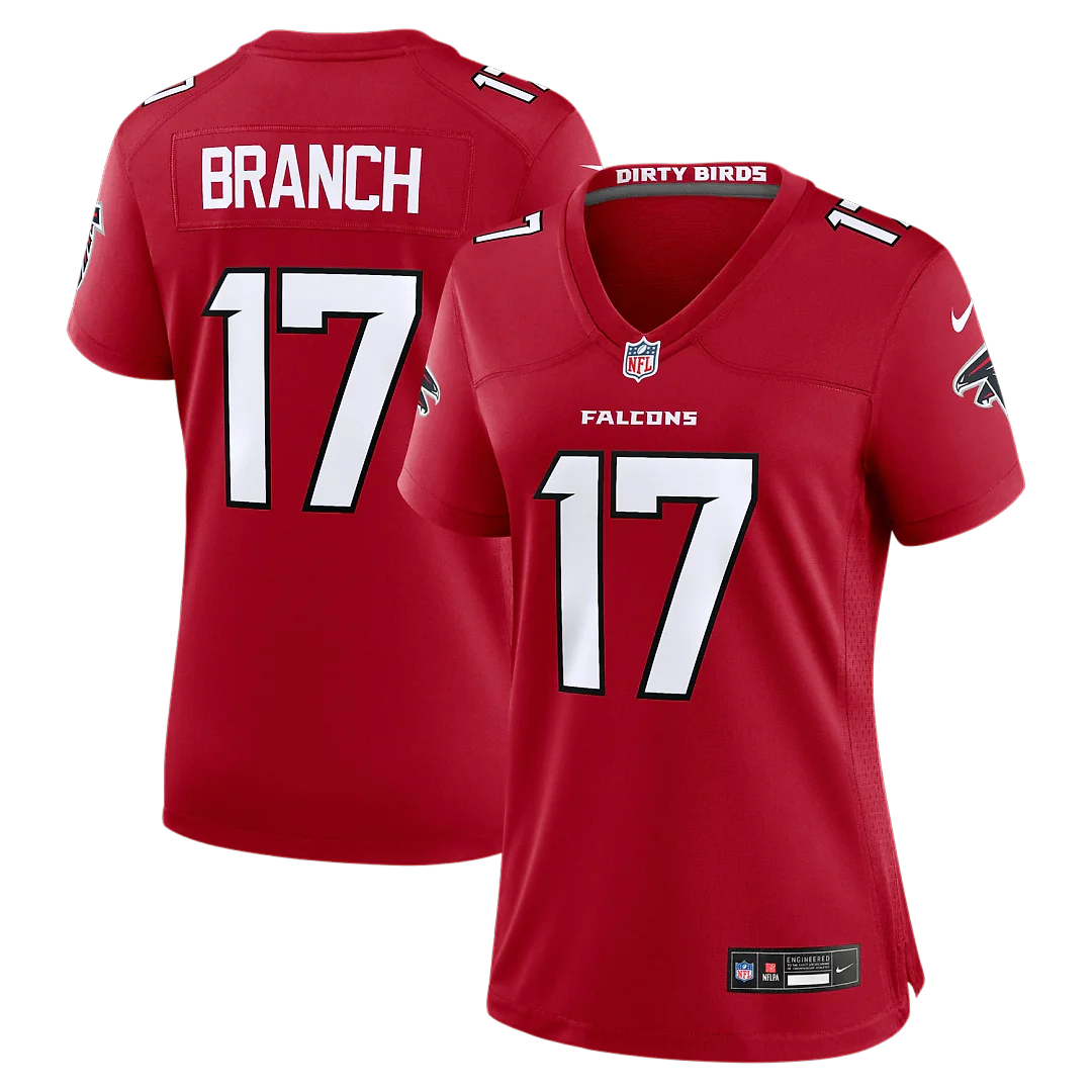 Zennovawear Zachariah Branch Atlanta Falcons Women's Team Game Jersey - Red
