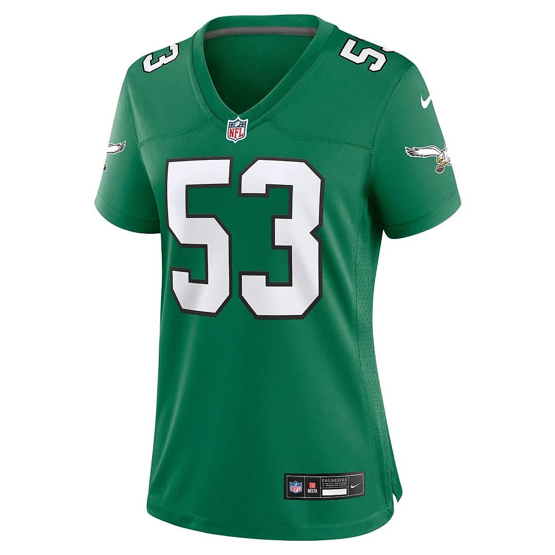 Zennovawear Zack Baun Philadelphia Eagles Women's Alternate Game Jersey - Kelly Green