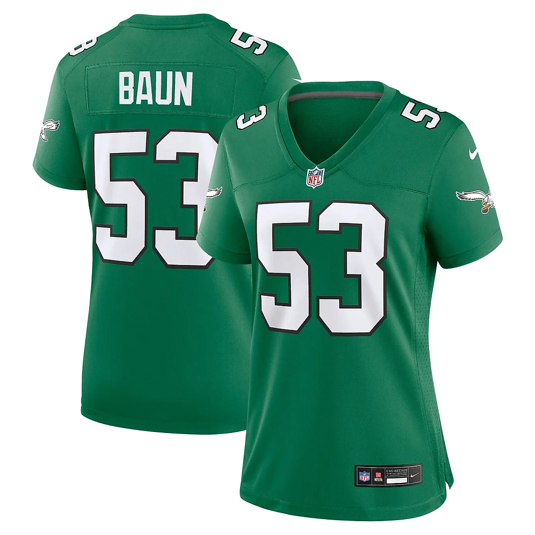 Zennovawear Zack Baun Philadelphia Eagles Women's Alternate Game Jersey - Kelly Green
