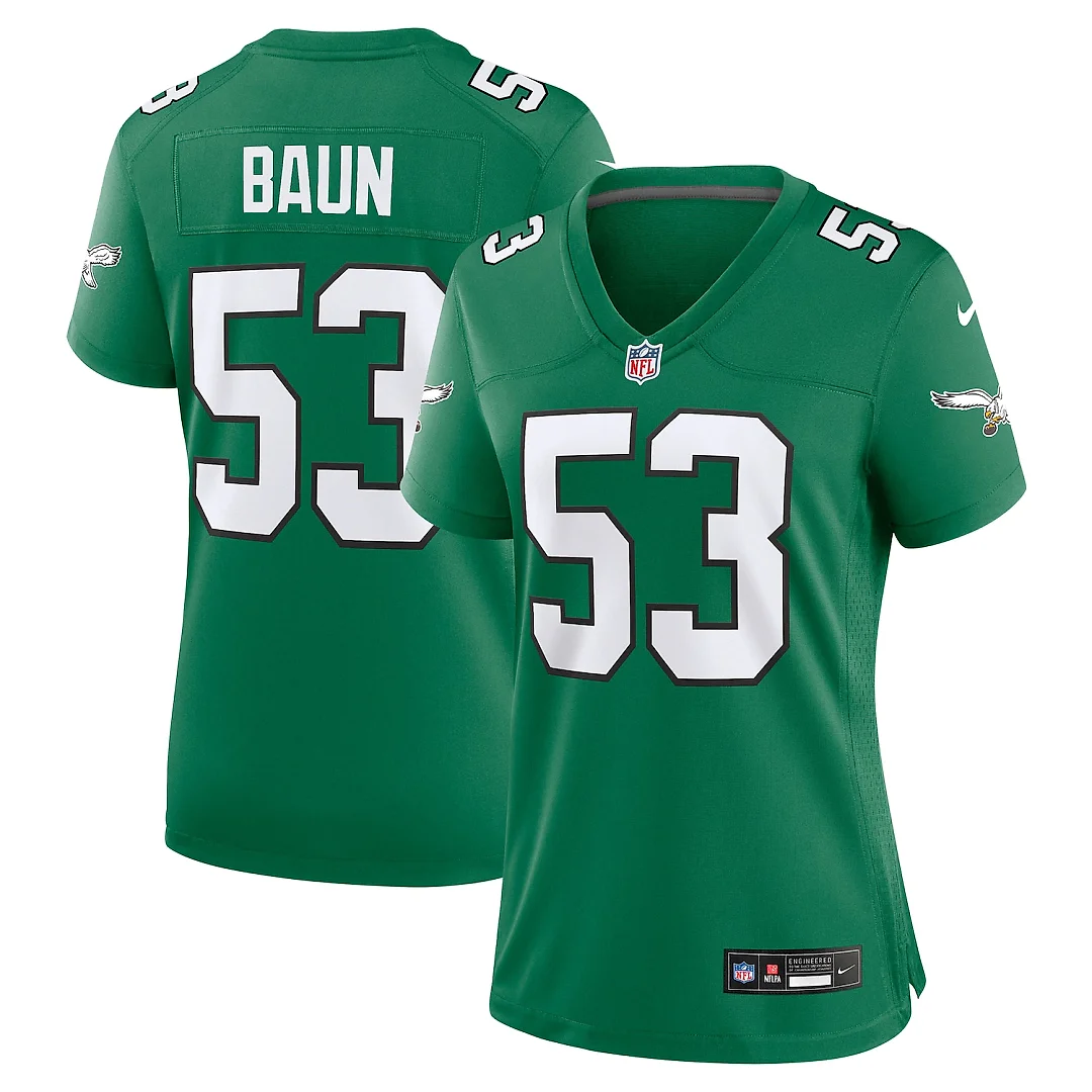 Zennovawear Zack Baun Philadelphia Eagles Women's Alternate Game Jersey - Kelly Green