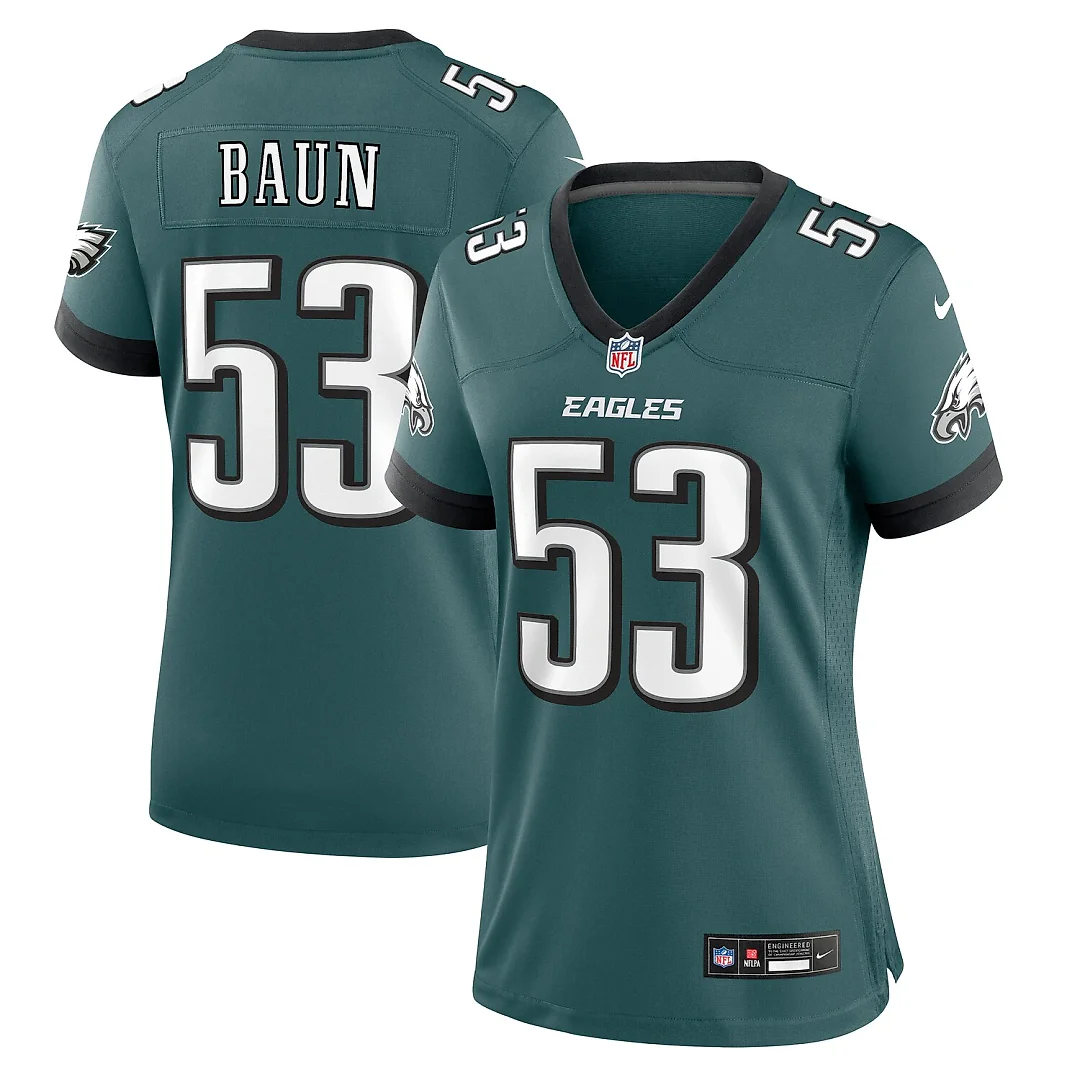 Zennovawear Zack Baun Philadelphia Eagles Women's Game Jersey - Midnight Green