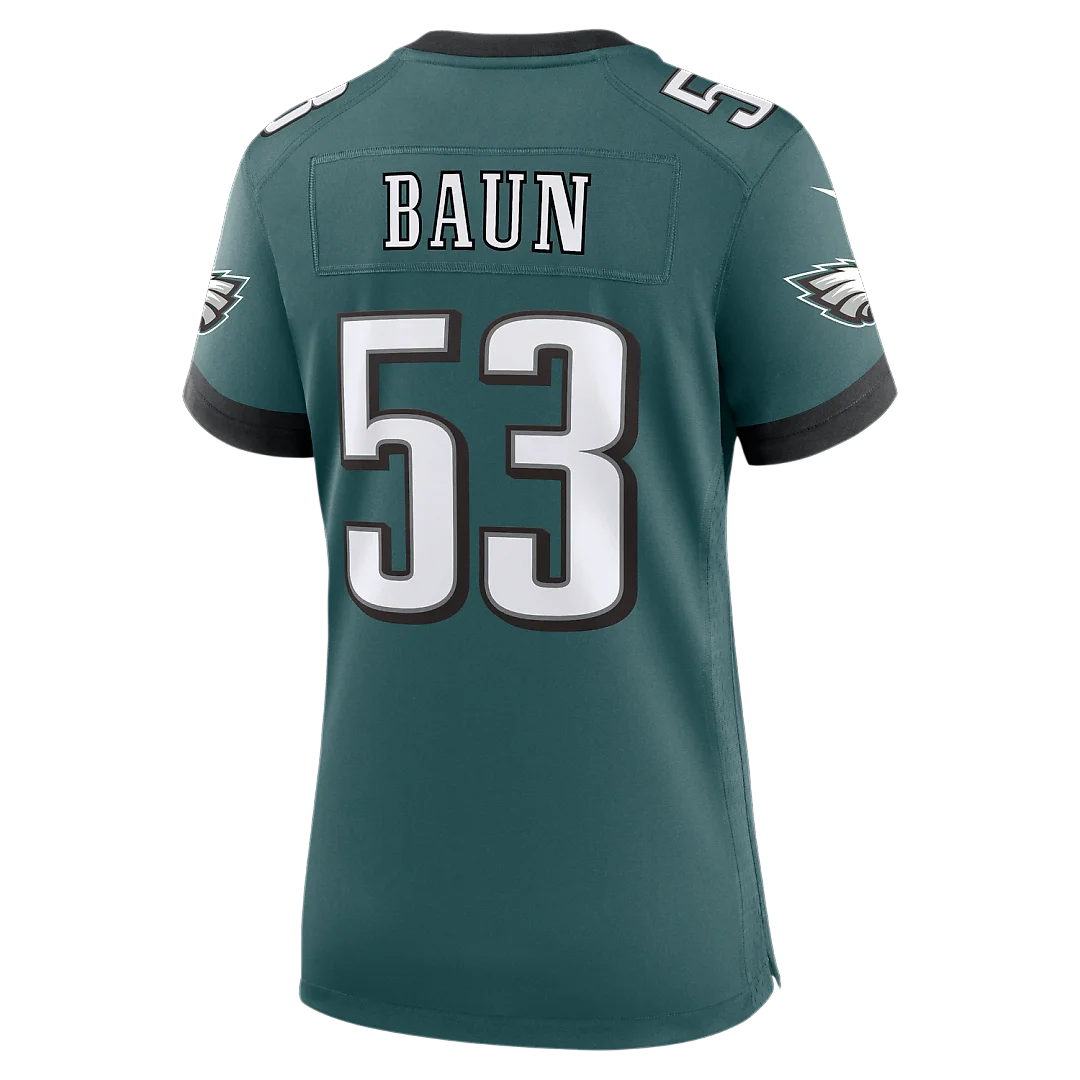 Zennovawear Zack Baun Philadelphia Eagles Women's Team Game Jersey - Midnight Green