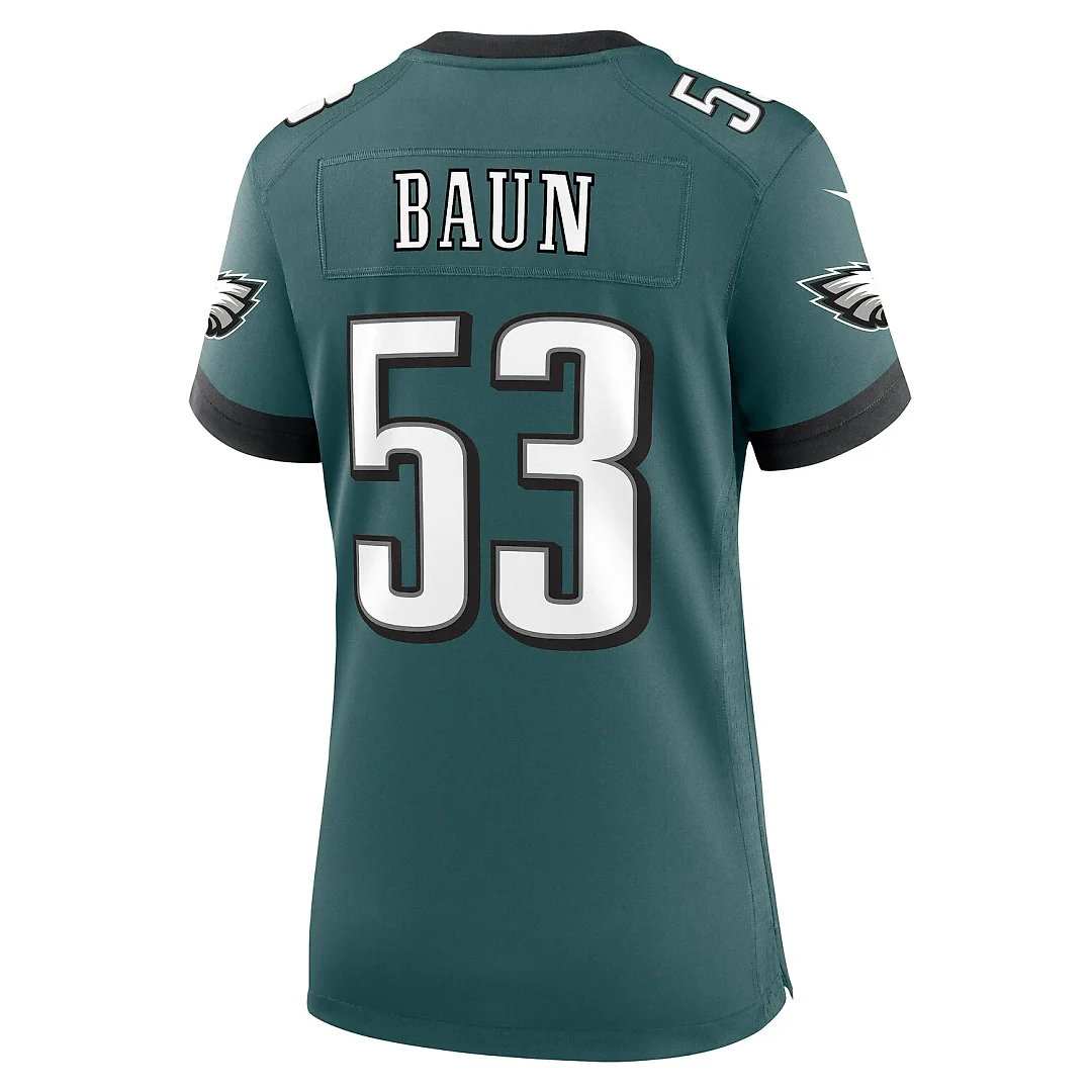Zennovawear Zack Baun Philadelphia Eagles Women's Game Jersey - Midnight Green