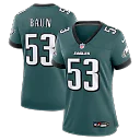 Zennovawear Zack Baun Philadelphia Eagles Women's Team Game Jersey - Midnight Green