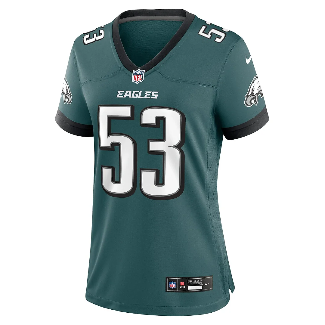 Zennovawear Zack Baun Philadelphia Eagles Women's Game Jersey - Midnight Green