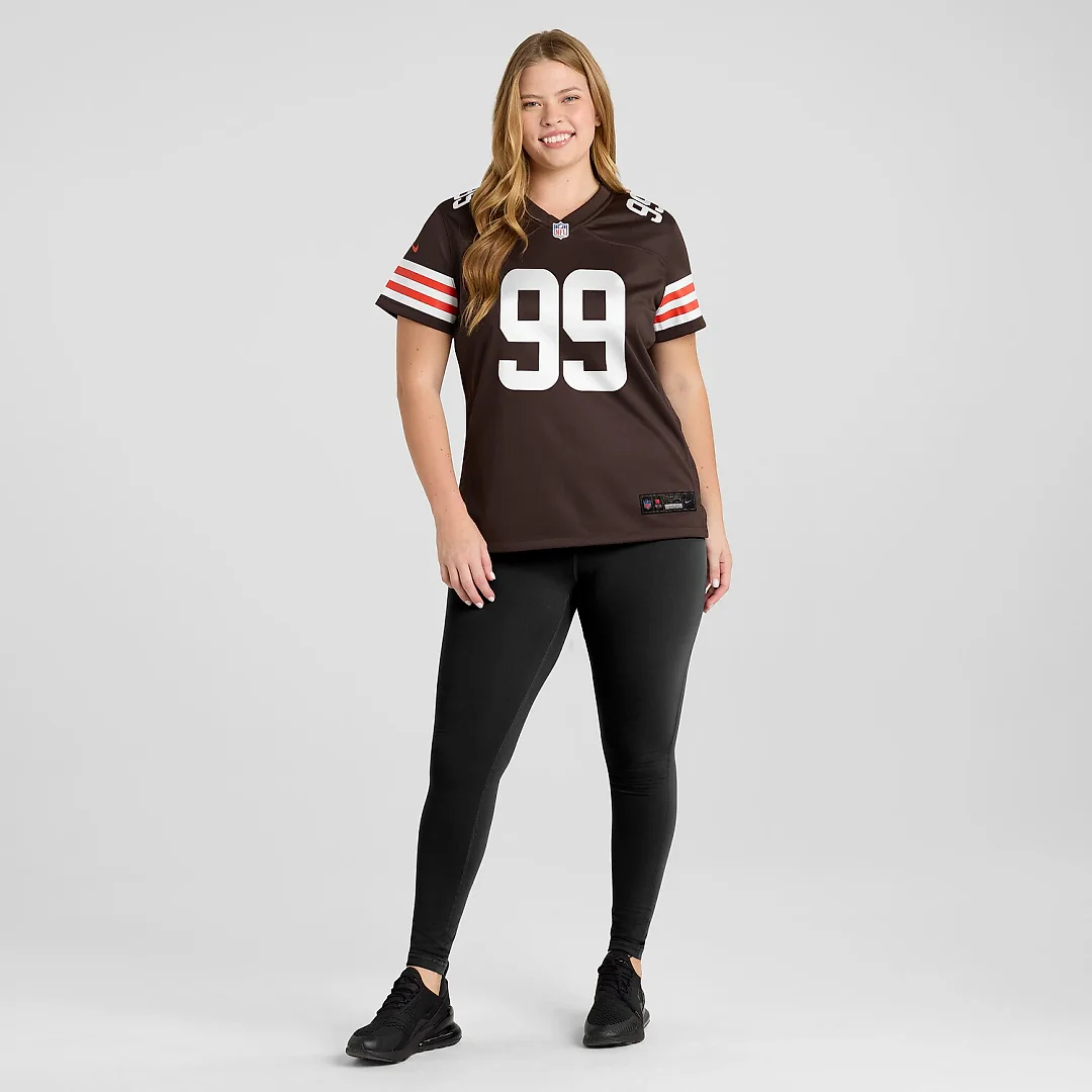 Zennovawear Za'Darius Smith Cleveland Browns Women's Team Game Jersey - Brown
