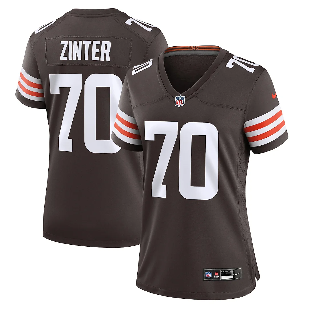 Zennovawear Zak Zinter Cleveland Browns Women's Game Jersey - Brown