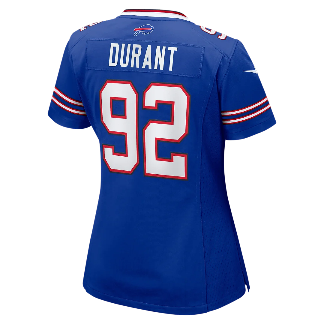 Zennovawear Zane Durant Buffalo Bills Women's Team Game Jersey - Royal