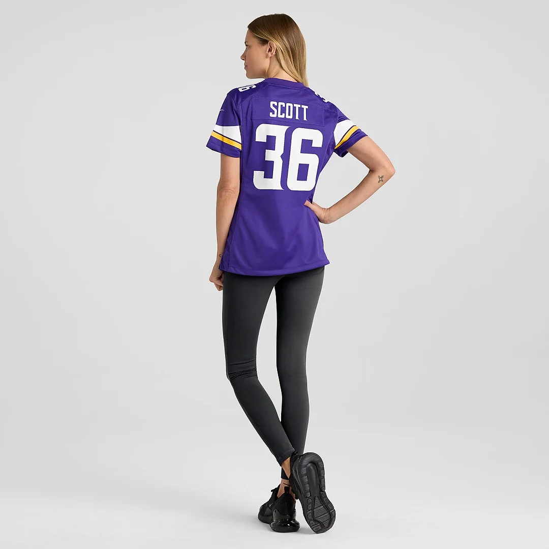 Zennovawear Zavier Scott Minnesota Vikings Women's Team Game Jersey - Purple