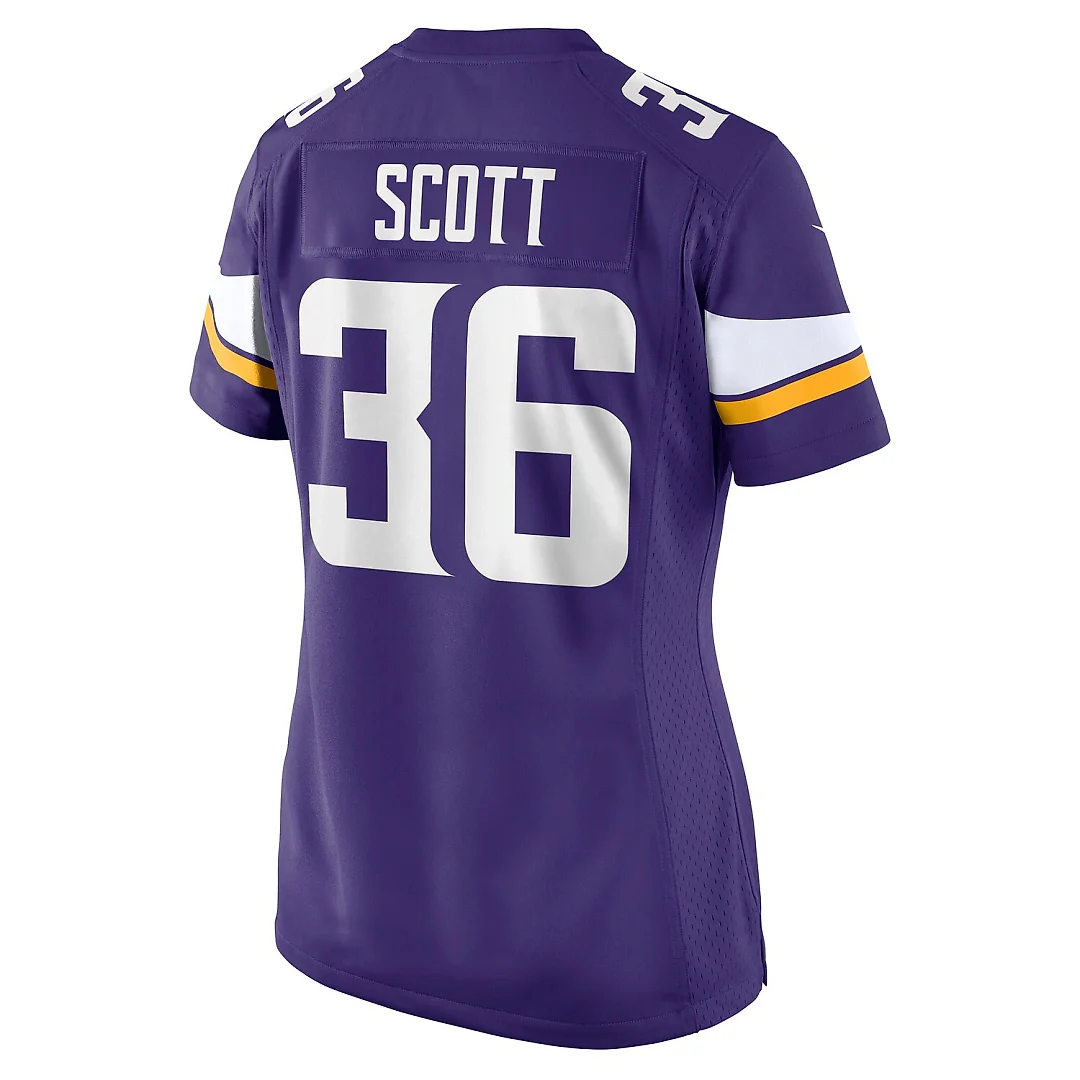 Zennovawear Zavier Scott Minnesota Vikings Women's Team Game Jersey - Purple