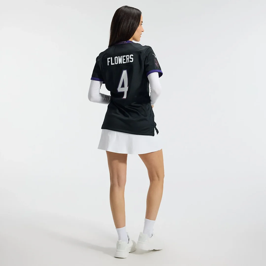 Zennovawear Zay Flowers Baltimore Ravens Women's Alternate Game Jersey - Black