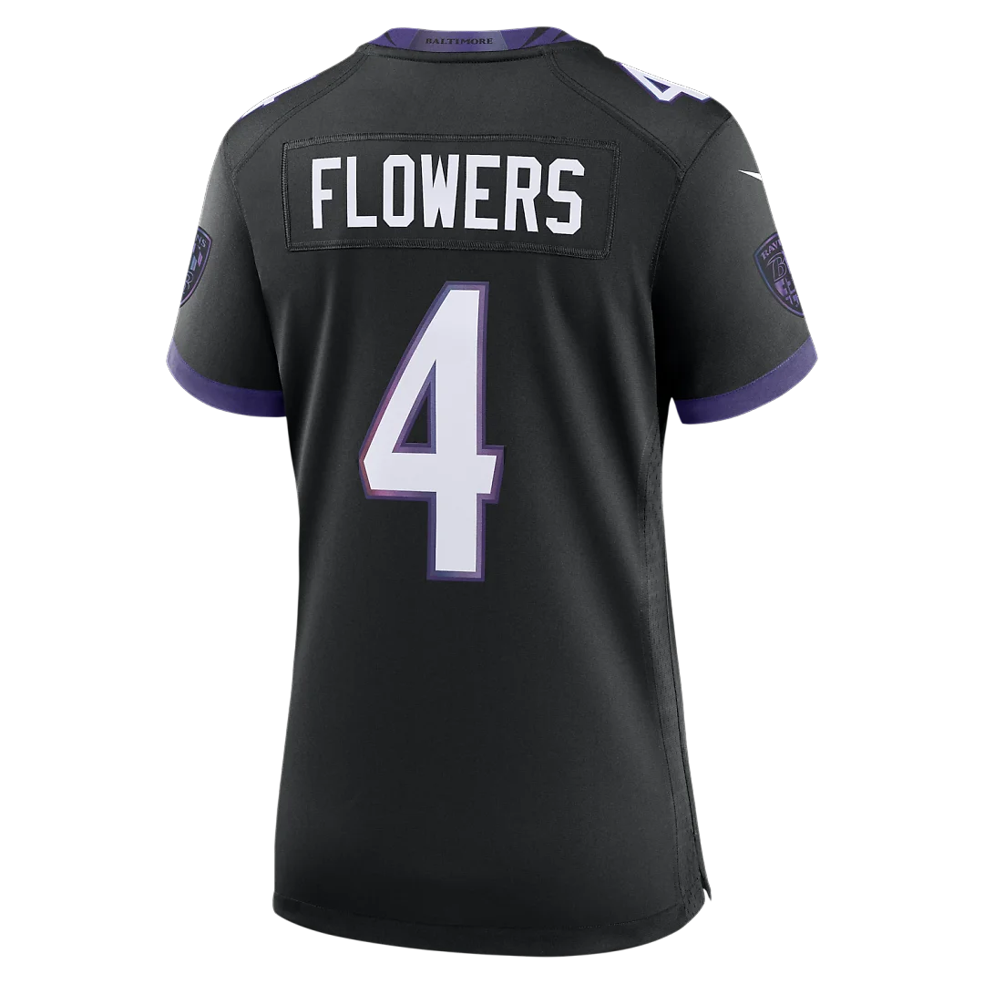 Zennovawear Zay Flowers Baltimore Ravens Women's Alternate Game Jersey - Black