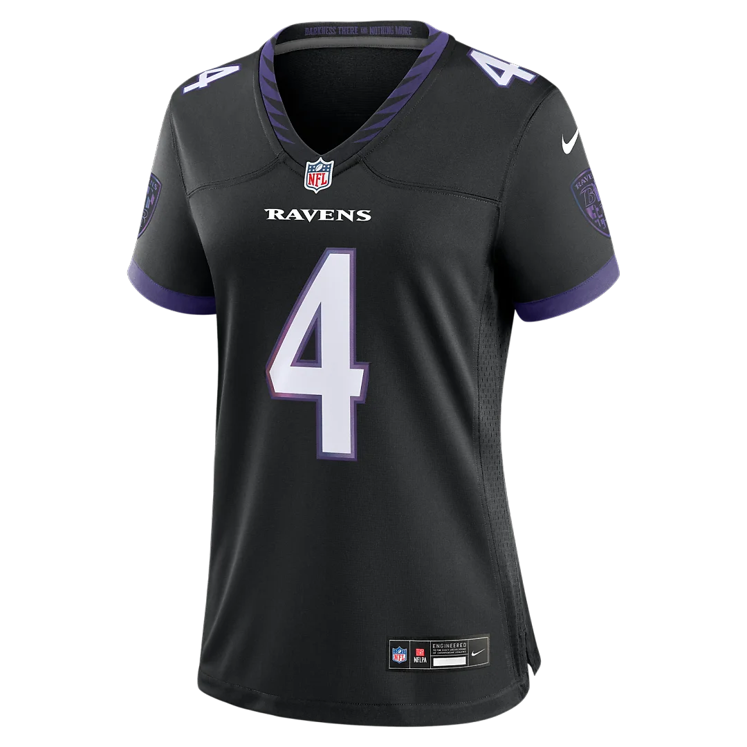 Zennovawear Zay Flowers Baltimore Ravens Women's Alternate Game Jersey - Black