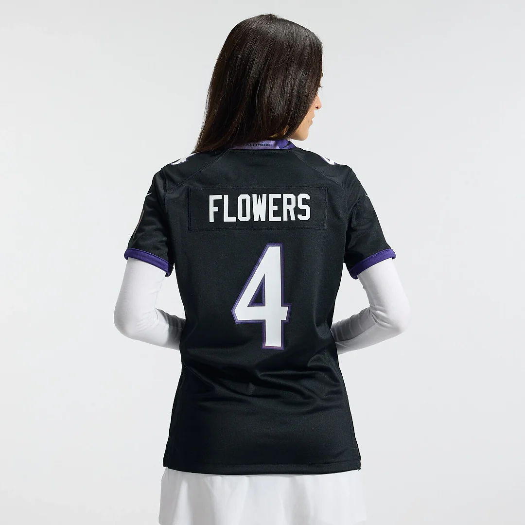 Zennovawear Zay Flowers Baltimore Ravens Women's Alternate Game Jersey - Black