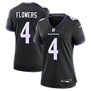 Zennovawear Zay Flowers Baltimore Ravens Women's Alternate Game Jersey - Black