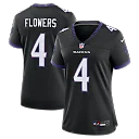 Zennovawear Zay Flowers Baltimore Ravens Women's Alternate Game Jersey - Black