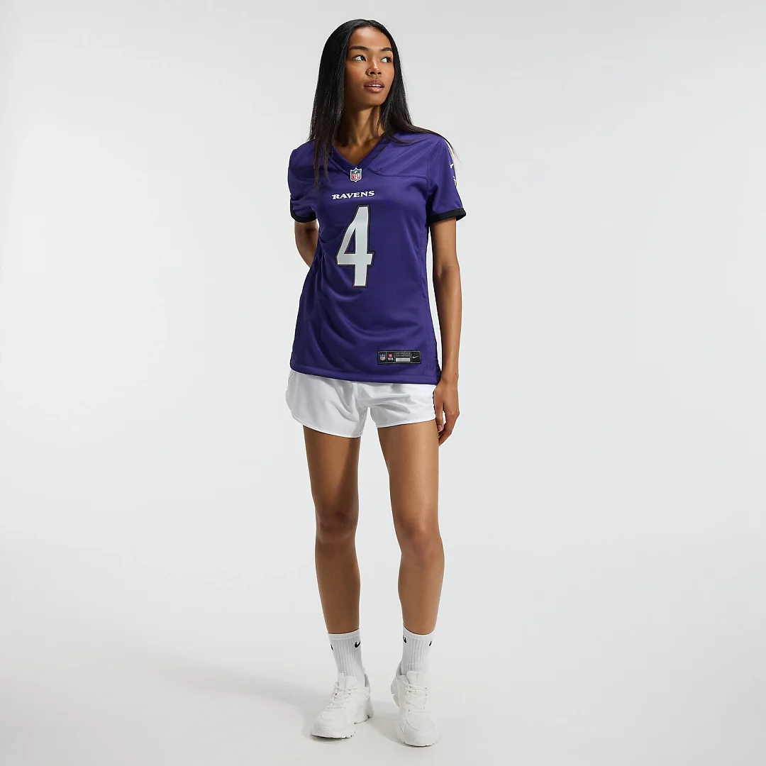 Zennovawear Zay Flowers Baltimore Ravens Women's Team Game Jersey - Purple