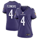 Zennovawear Zay Flowers Baltimore Ravens Women's Team Game Jersey - Purple