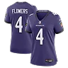 Zennovawear Zay Flowers Baltimore Ravens Women's Team Game Jersey - Purple