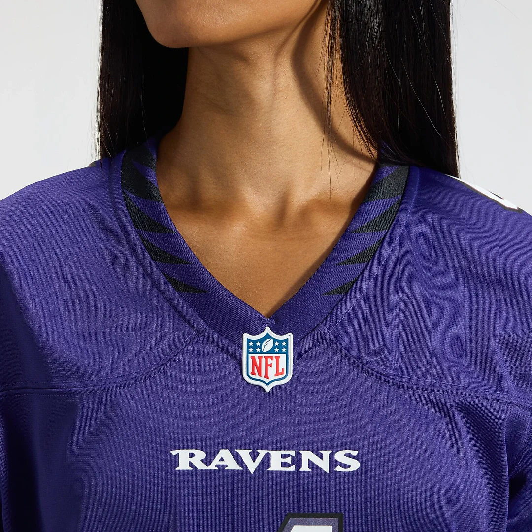 Zennovawear Zay Flowers Baltimore Ravens Women's Team Game Jersey - Purple