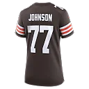 Zennovawear Zion Johnson Cleveland Browns Women's Team Game Jersey - Brown