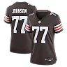 Zennovawear Zion Johnson Cleveland Browns Women's Team Game Jersey - Brown