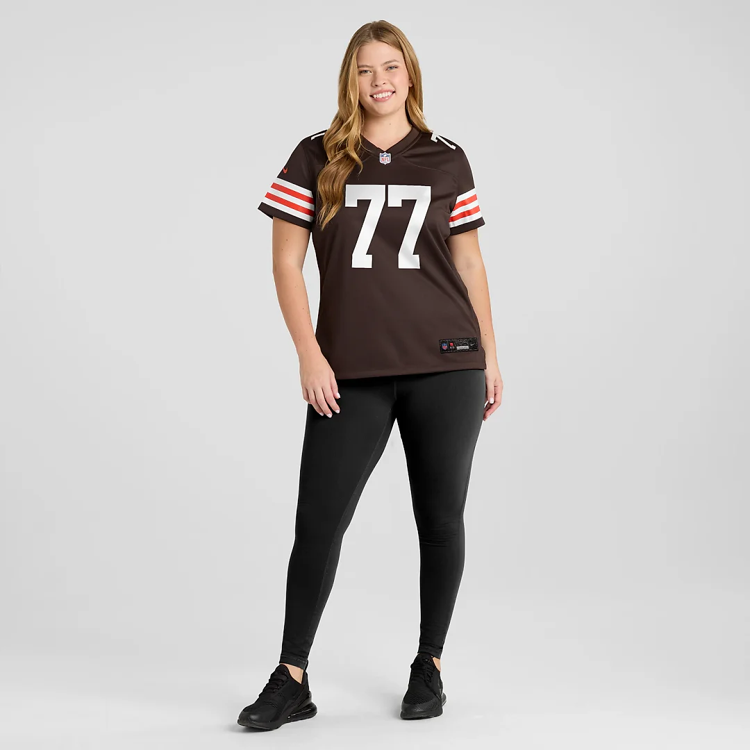 Zennovawear Zion Johnson Cleveland Browns Women's Team Game Jersey - Brown