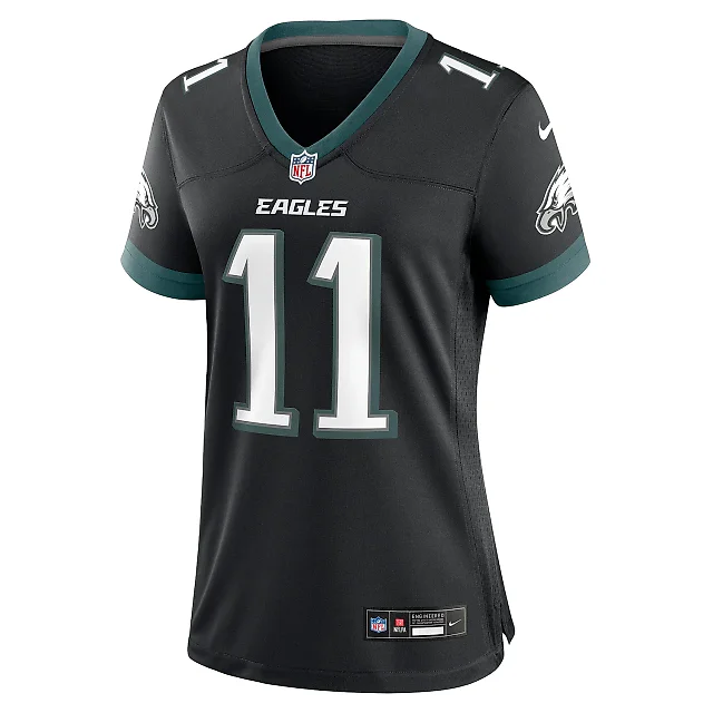 Zennovawear Women's Philadelphia Eagles A.J. Brown Black Alternate Game Jersey