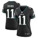 Zennovawear Women's Philadelphia Eagles A.J. Brown Black Alternate Game Jersey